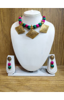 Golden Oxidize Charms Combine And Silk Balls Combine Handmade Jewellery (JN21J10)